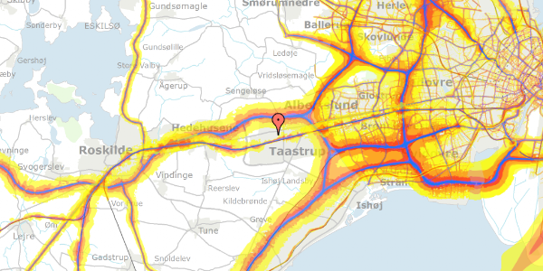 Trafikstøjkort på Hallandsparken 136, 2630 Taastrup