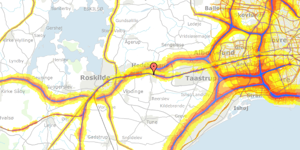 Trafikstøjkort på Hovedgaden 451E, 1. 44, 2640 Hedehusene