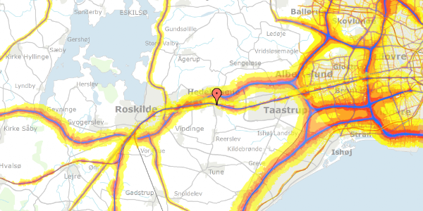 Trafikstøjkort på Hovedgaden 455, 2640 Hedehusene