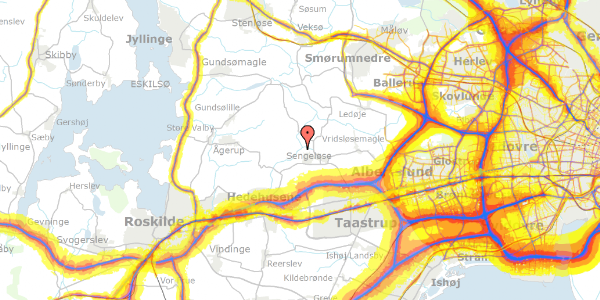 Trafikstøjkort på Kirkestien 58, 2630 Taastrup