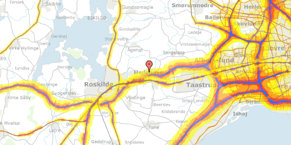 Trafikstøjkort på Kuglens Kvarter 12, 2640 Hedehusene