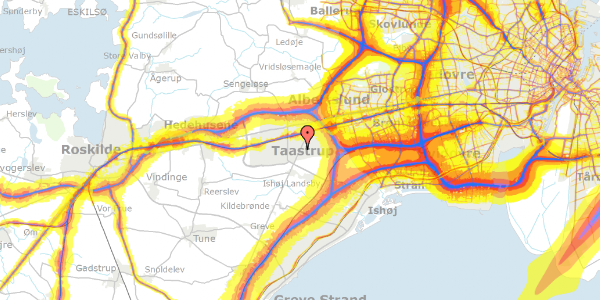 Trafikstøjkort på Taastrup Hovedgade 173, 2630 Taastrup