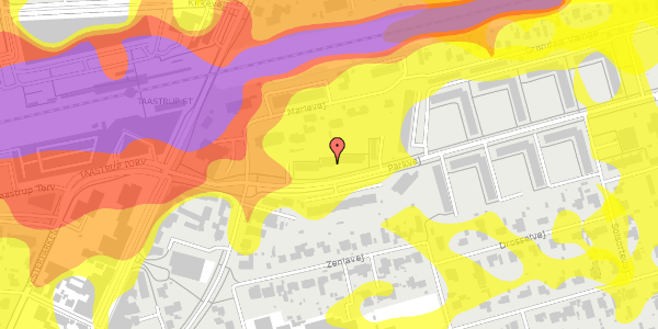 Trafikstøjkort på Parkvej 11, st. th, 2630 Taastrup