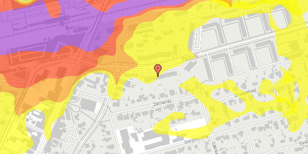 Trafikstøjkort på Parkvej 12B, 2630 Taastrup