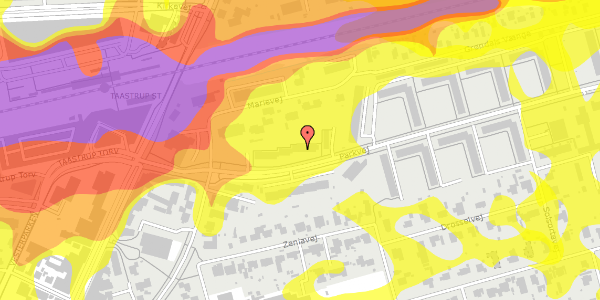 Trafikstøjkort på Parkvej 13, st. th, 2630 Taastrup