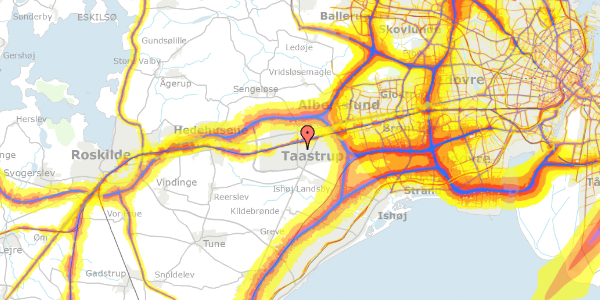 Trafikstøjkort på Rønnevangshusene 72, 2630 Taastrup
