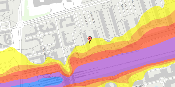Trafikstøjkort på Saksen C 3, 3. 2, 2630 Taastrup