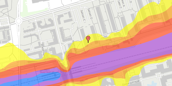 Trafikstøjkort på Saksen C 4, 3. 2, 2630 Taastrup