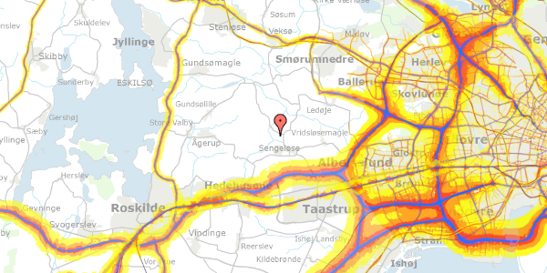 Trafikstøjkort på Sparrebro 1, 2640 Hedehusene