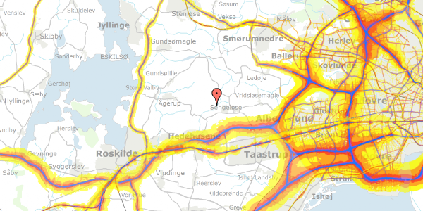 Trafikstøjkort på Stenborgvej 4, 2640 Hedehusene