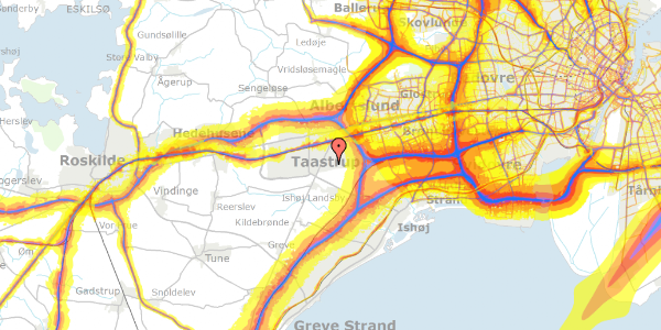 Trafikstøjkort på Tjørnehaven 40, 2630 Taastrup
