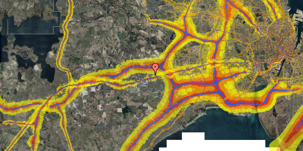 Trafikstøjkort på Taastrupgårdsvej 75A, st. , 2630 Taastrup