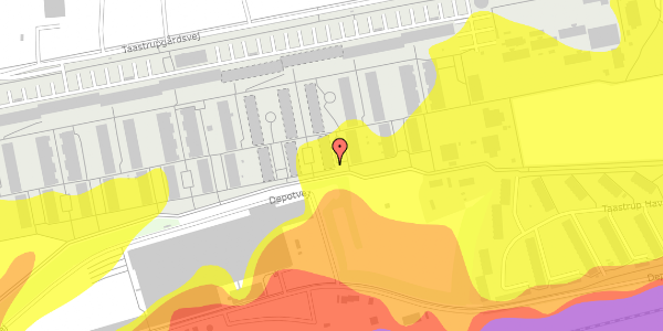 Trafikstøjkort på Taastrupgårdsvej 89, 2. th, 2630 Taastrup