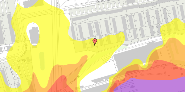 Trafikstøjkort på Taastrupgårdsvej 213, 1. th, 2630 Taastrup