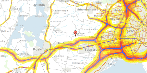 Trafikstøjkort på Ågesholmsvej 6, 2640 Hedehusene