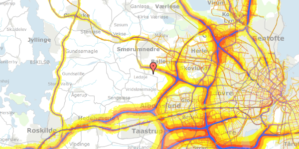 Trafikstøjkort på Haretoften 1, 2765 Smørum