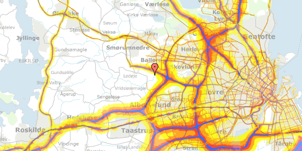 Trafikstøjkort på Hede Enge 27, 2765 Smørum