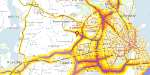 Trafikstøjkort på Hede Enge 55, 2765 Smørum