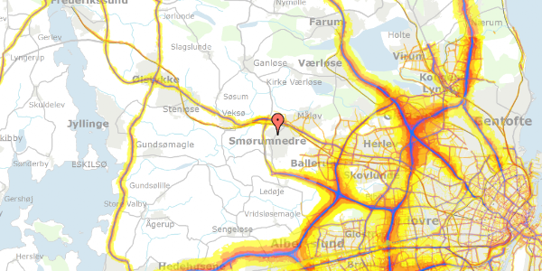 Trafikstøjkort på Kongehaven 17, 2765 Smørum