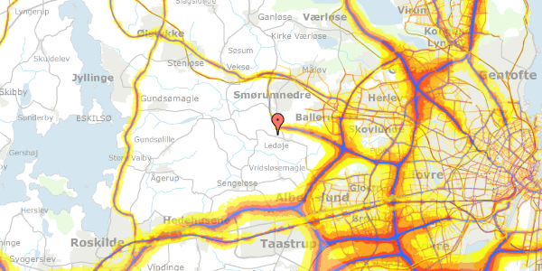 Trafikstøjkort på Nybøllevej 17, 2765 Smørum