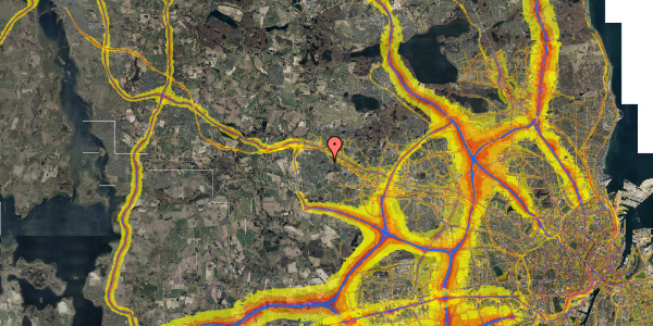 Trafikstøjkort på Pærevangen 6, 1. th, 2765 Smørum