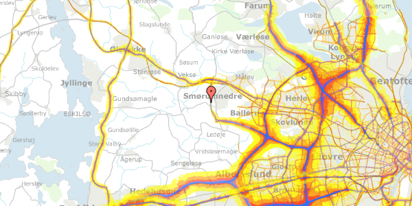 Trafikstøjkort på Smørum Bygade 48, 2765 Smørum