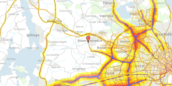 Trafikstøjkort på Smørum Nordre Gade 5, 2765 Smørum