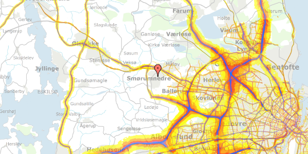 Trafikstøjkort på Violhaven 35, 2765 Smørum