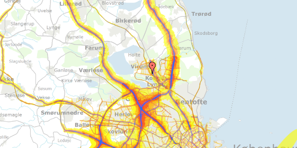 Trafikstøjkort på Abildgaardsvej 30, 1. th, 2830 Virum