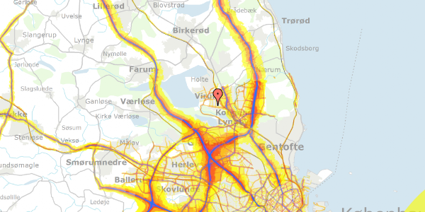 Trafikstøjkort på Abildgaardsvej 130, 2830 Virum