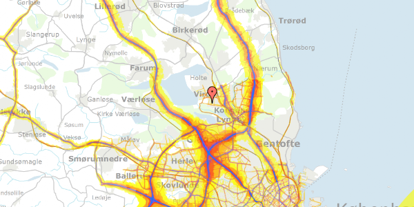 Trafikstøjkort på Abildgaardsvej 159, 2830 Virum