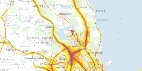 Trafikstøjkort på Askimvej 6, 2830 Virum