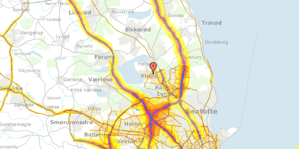 Trafikstøjkort på Askimvej 7, 2830 Virum