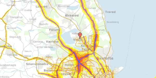 Trafikstøjkort på Askimvej 8, 2830 Virum