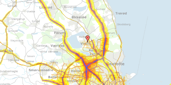 Trafikstøjkort på Askimvej 13, 2830 Virum