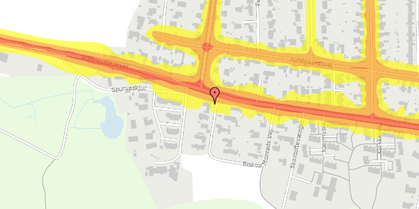 Trafikstøjkort på Biskop Monrads Vej 37, 2830 Virum