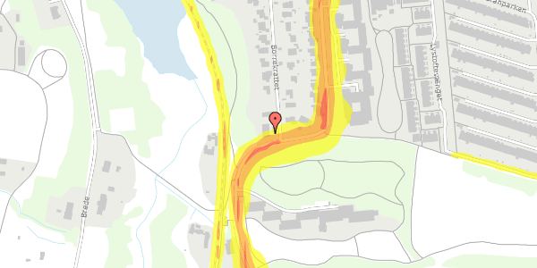 Trafikstøjkort på Borrekrattet 1A, 2800 Kongens Lyngby