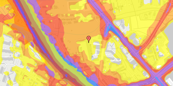 Trafikstøjkort på Boulevarden 12, 1. 54, 2800 Kongens Lyngby