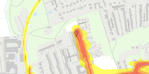 Trafikstøjkort på Bredebovej 35, st. th, 2800 Kongens Lyngby