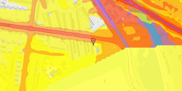 Trafikstøjkort på Egebovej 3, 2. th, 2800 Kongens Lyngby