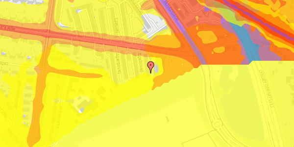 Trafikstøjkort på Egebovej 9, 2. th, 2800 Kongens Lyngby