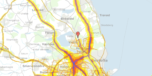 Trafikstøjkort på Egholmsvej 3C, 2830 Virum