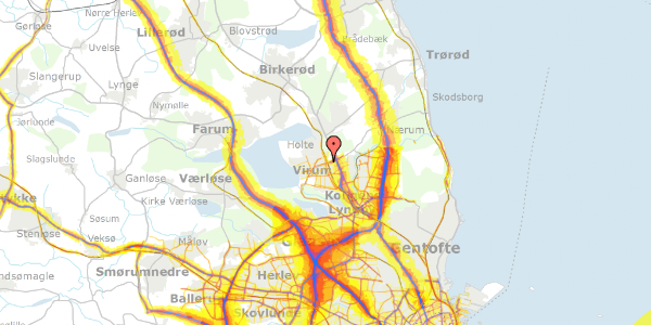 Trafikstøjkort på Engbakken 64, st. th, 2830 Virum