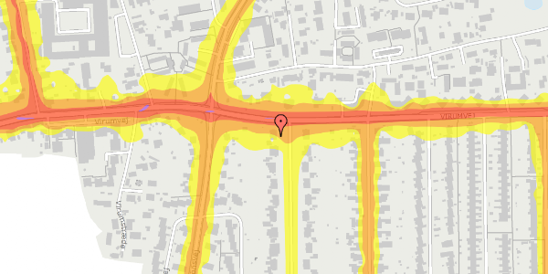 Trafikstøjkort på Frugthegnet 95, 2830 Virum