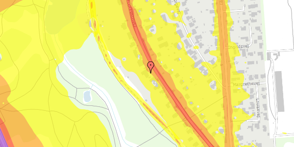 Trafikstøjkort på Fuglevadsvej 27, 2800 Kongens Lyngby