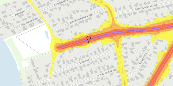 Trafikstøjkort på Furesø Parkvej 41, 2830 Virum