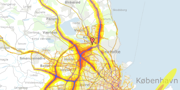 Trafikstøjkort på Glaciset 38, 2800 Kongens Lyngby