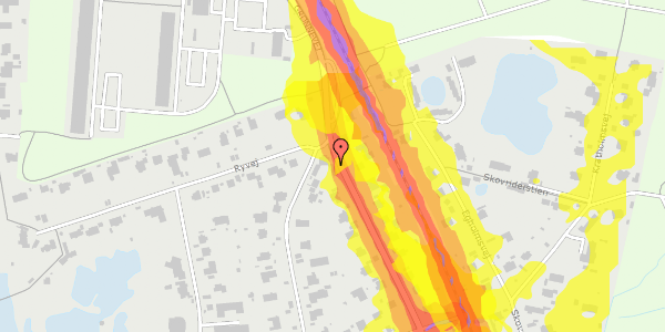 Trafikstøjkort på Grønnevej 4, 2830 Virum