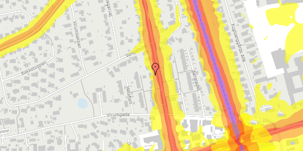 Trafikstøjkort på Grønnevej 122, 2830 Virum