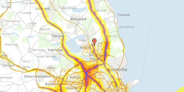 Trafikstøjkort på Hasselvej 35, 2830 Virum